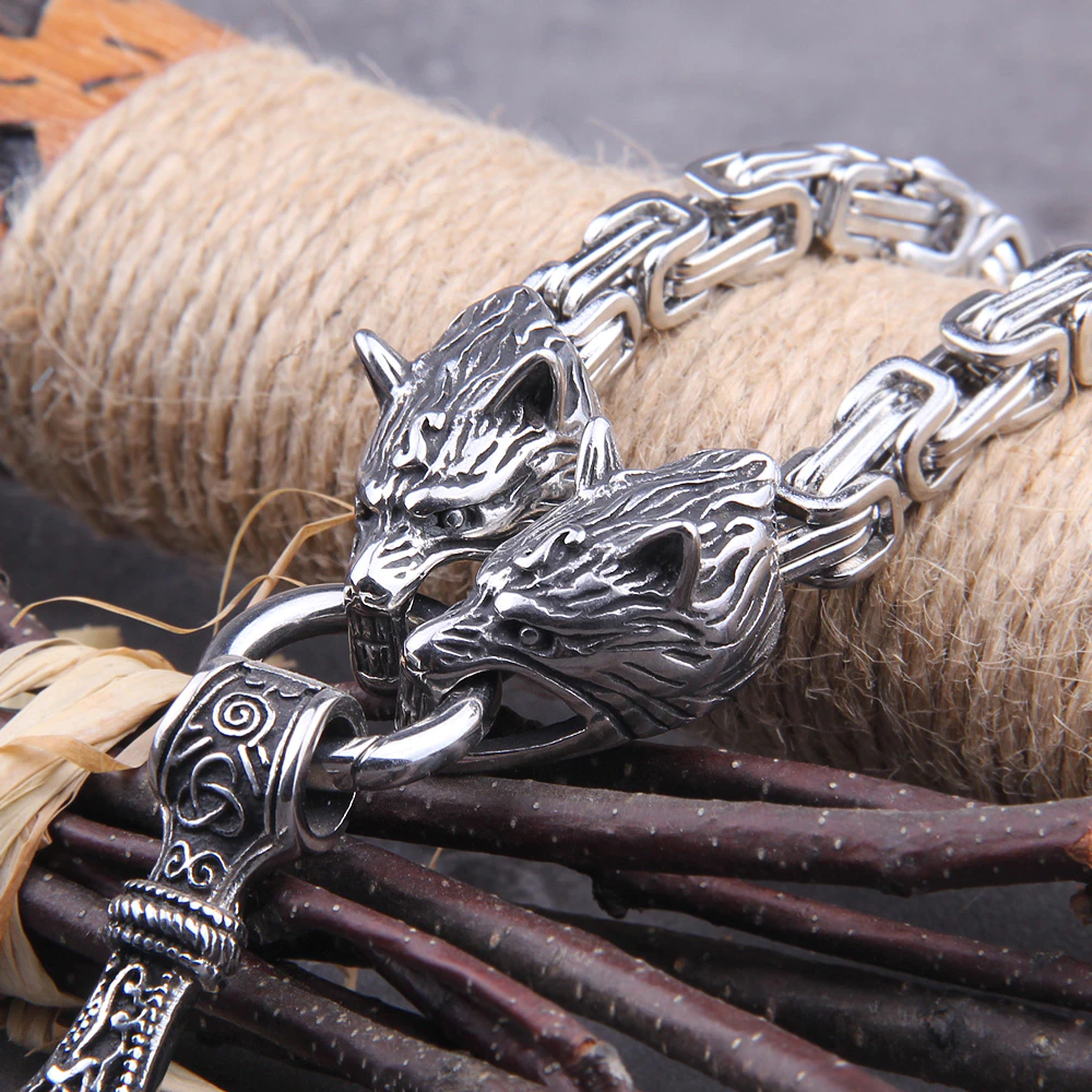 Symbol för Tor - Wolf Fenrir - Viking halsband