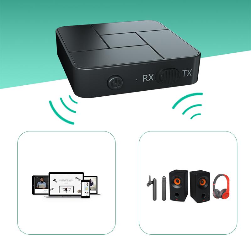 Bluetooth 5.0-ljudtransmitter och -mottagare