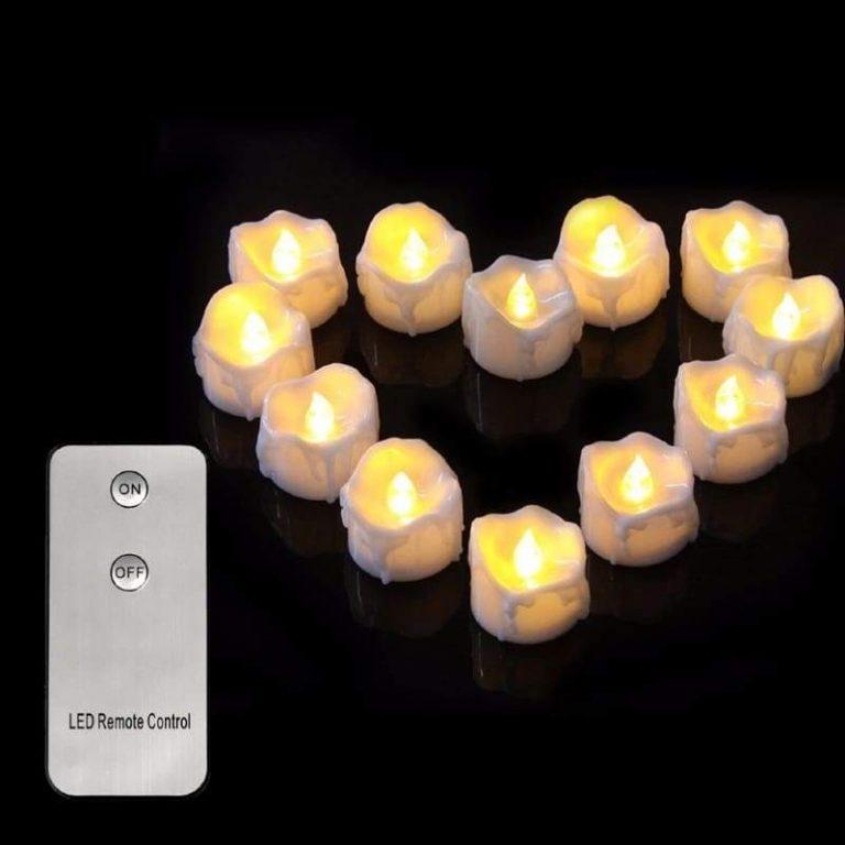 SensoCandles - Flameless LED Candles with Remote Control - 12 set - SensoLum